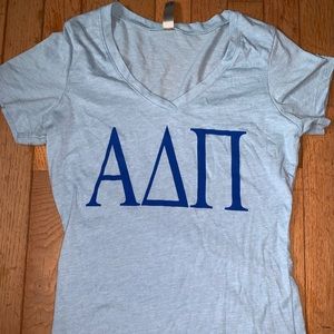 Alpha Delta Pi v neck shirt